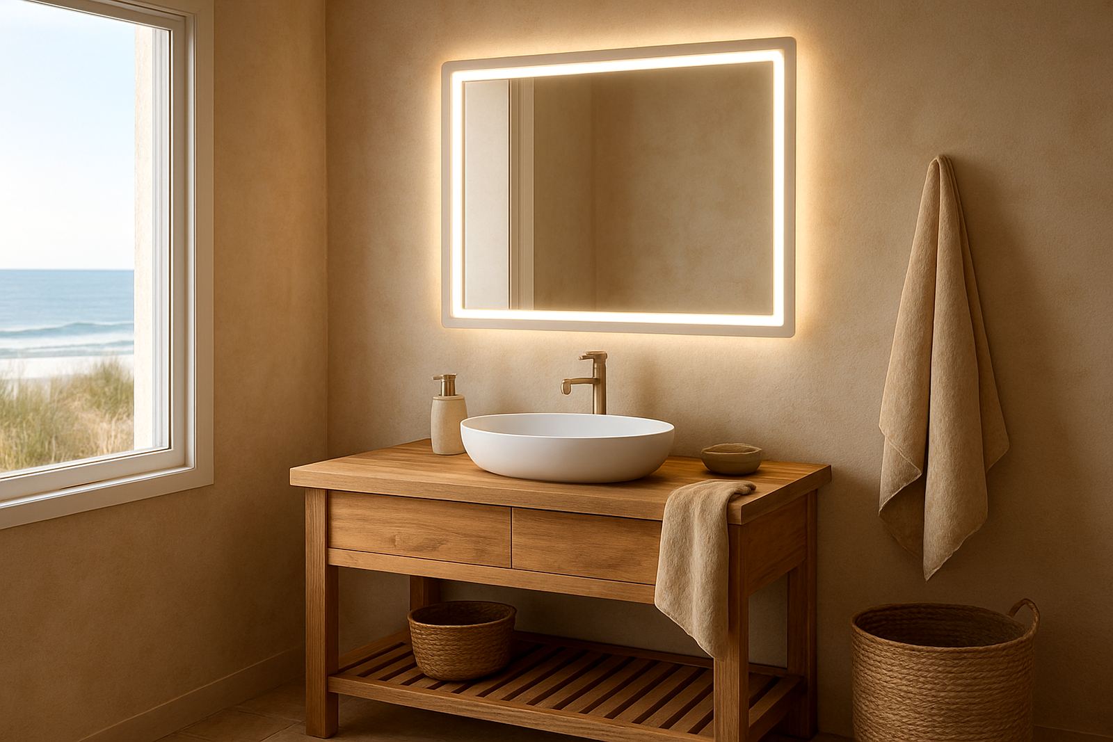 Coastal Bathroom Mirrors