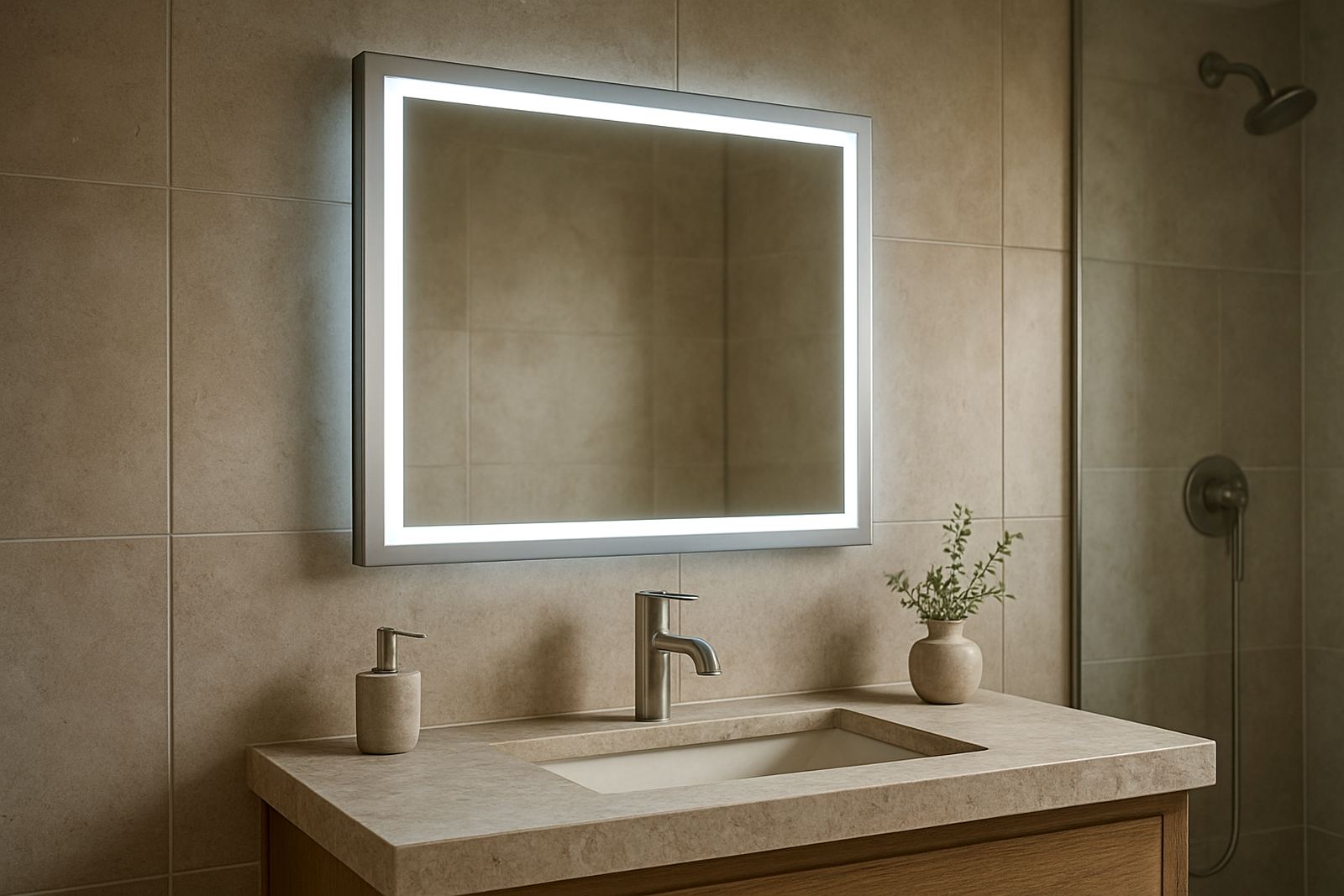 Brushed Frame Mirror