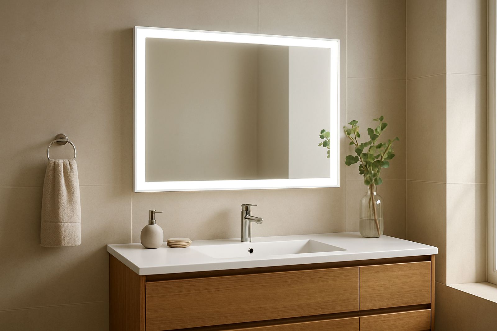 Cool White Mirror