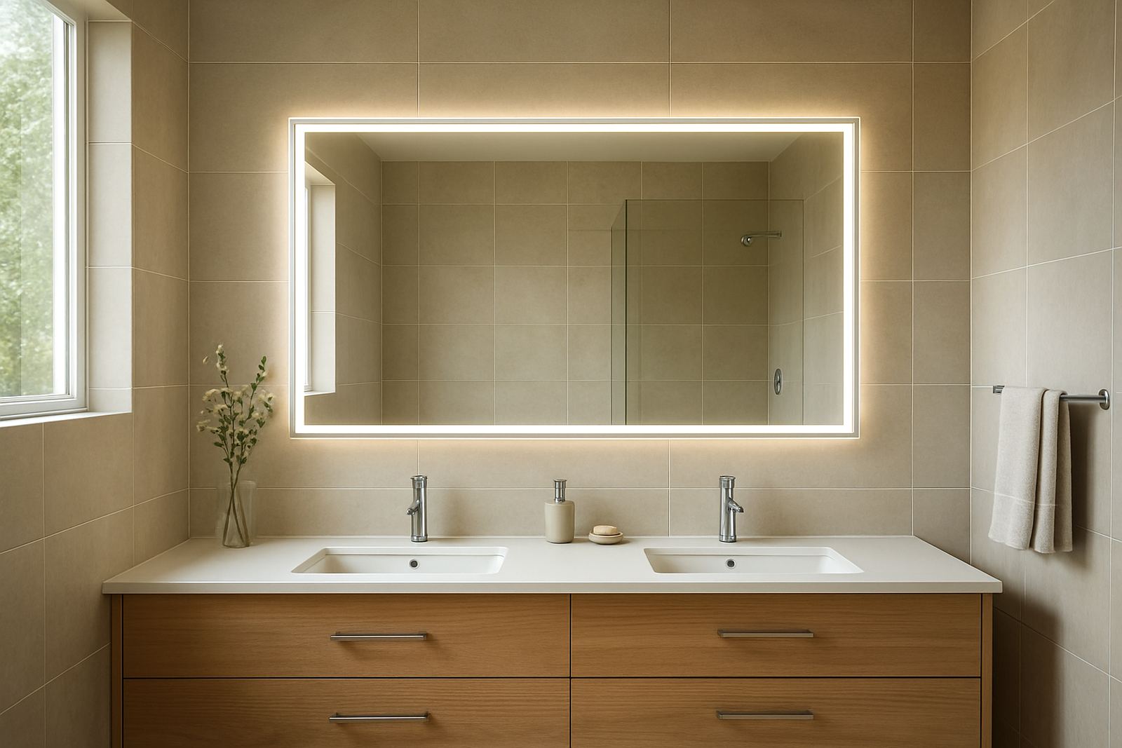 Rectangular LED Mirror