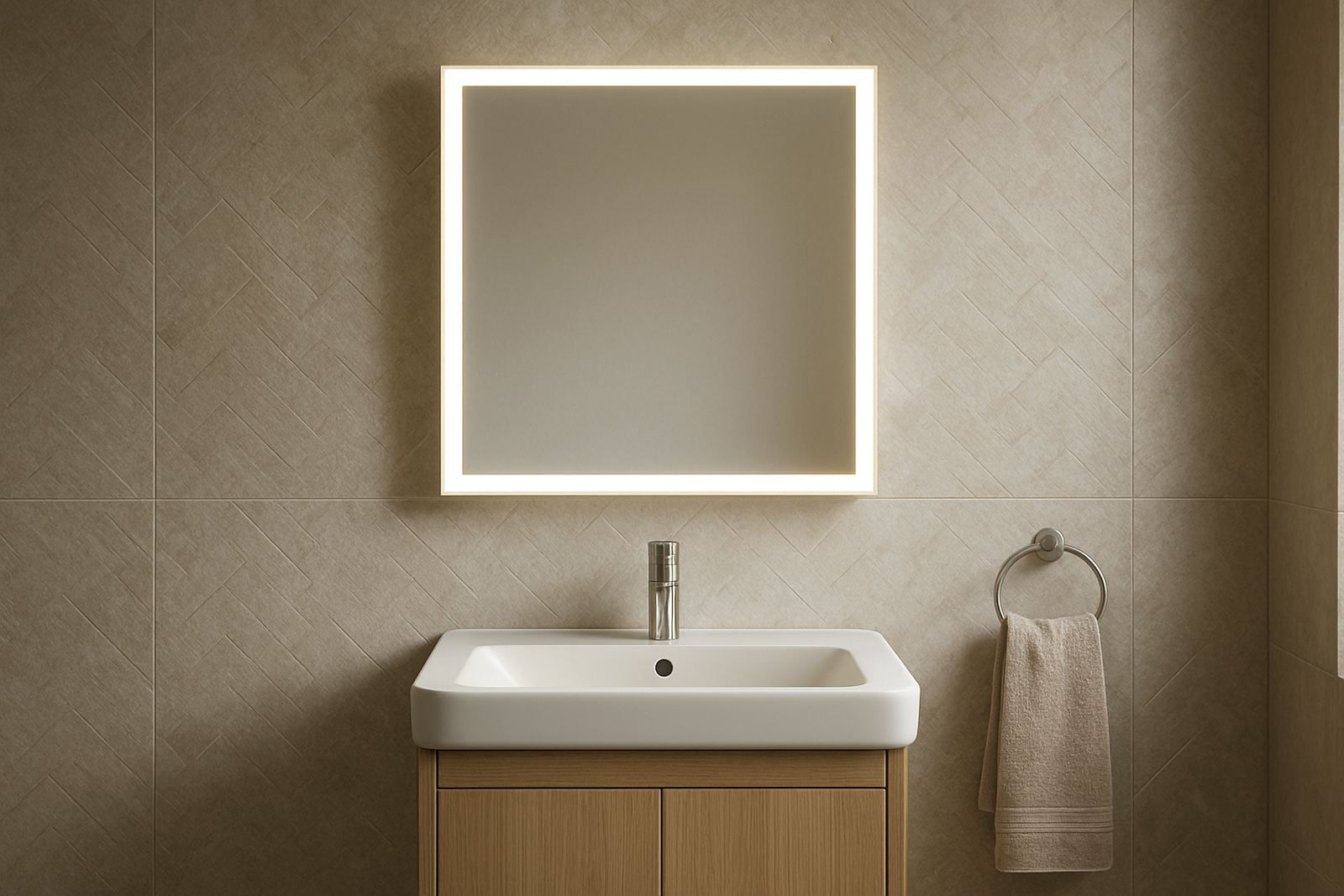 Square LED Mirror