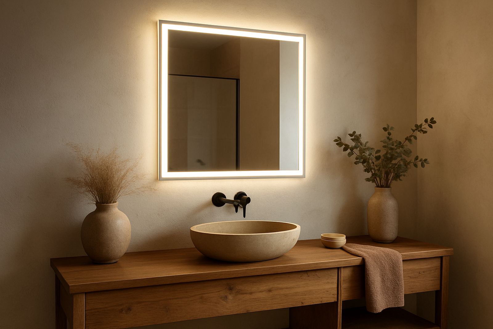 Warm White Mirror